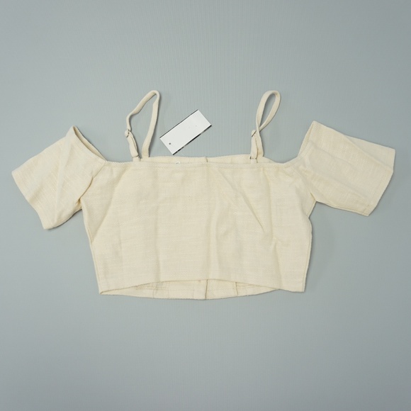 ASTR Cropped Top Off The Shoulder Natural L - Picture 4 of 8